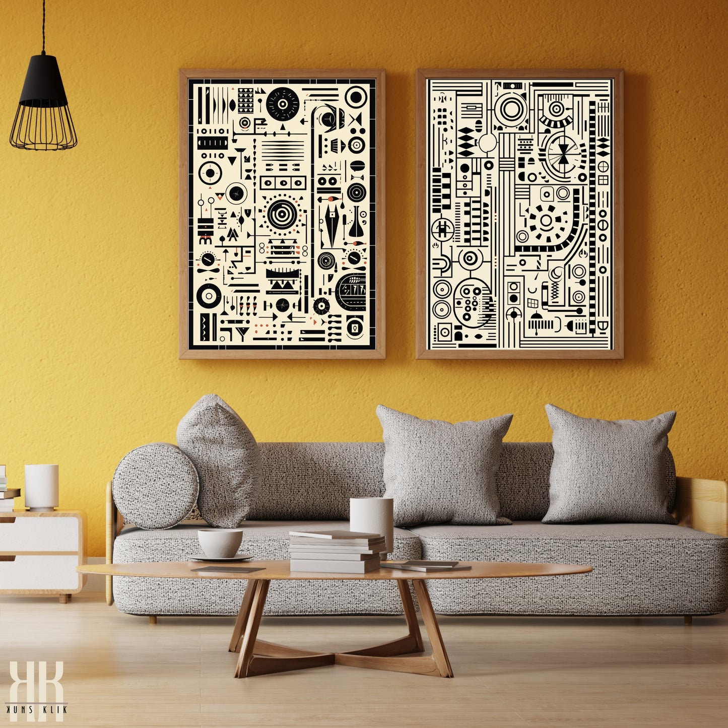 Modern Abstract Circuitry Pattern Art - 8