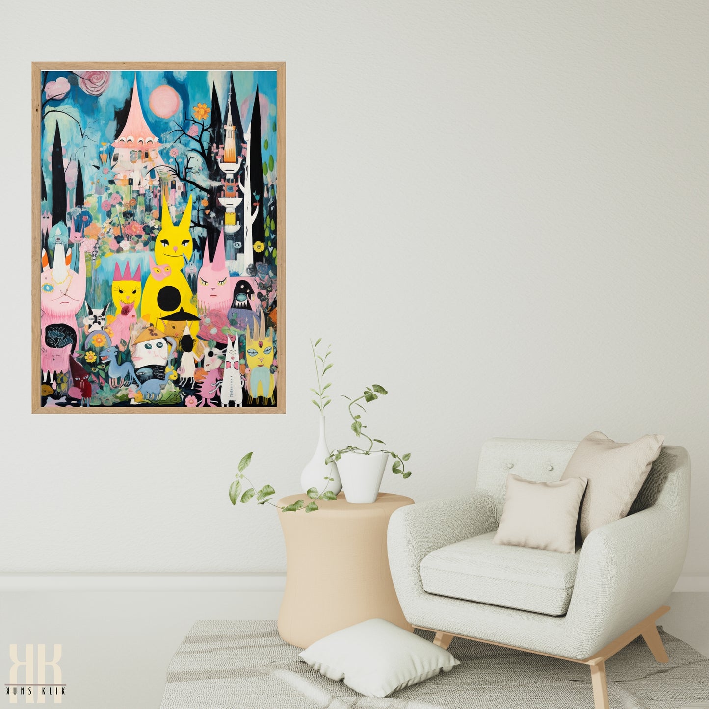 Storybook Folk Art Style Canvas - 9