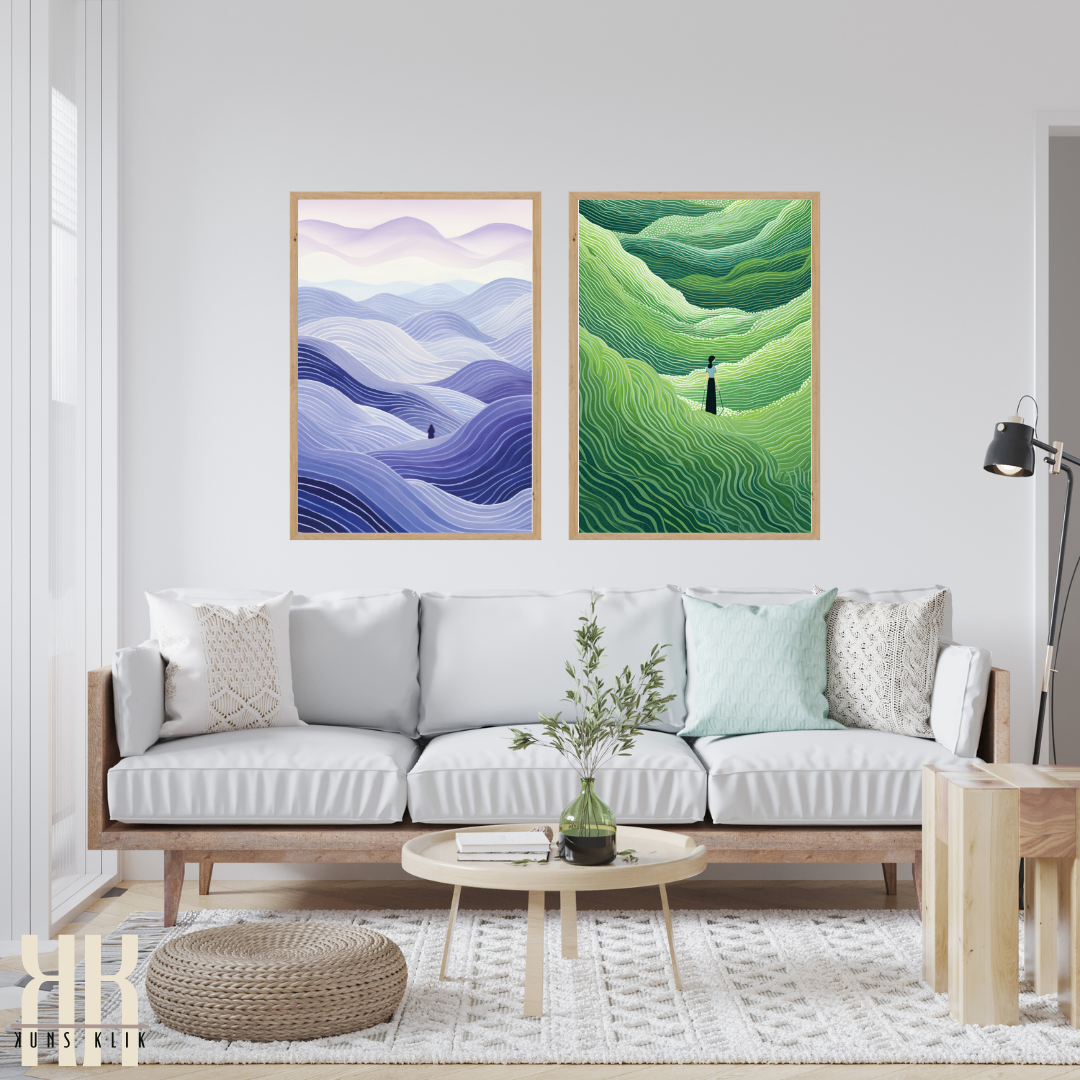 Abstract Flowing Waves Art Prints