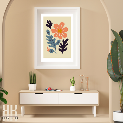 Contemporary Botanical Flat Floral Wall Art - 13