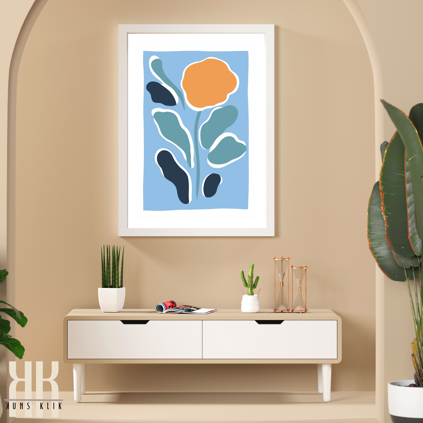 Contemporary Botanical Flat Floral Wall Art - 23