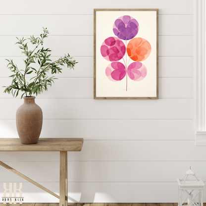 Soft Pastel Botanical Art Unique Leaf Print in Watercolour