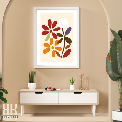 Contemporary Botanical Flat Floral Wall Art - 16