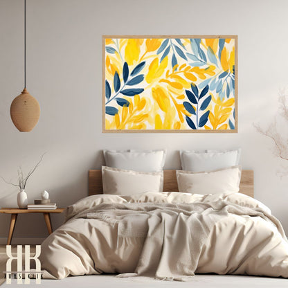 Modern Yellow Floral Wall Art