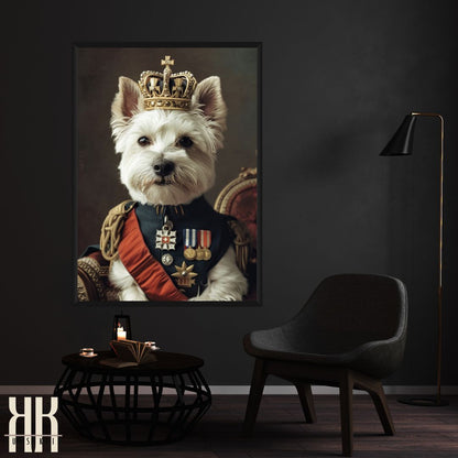 Yorkie Dog Royal Portrait Dressed as Royalty