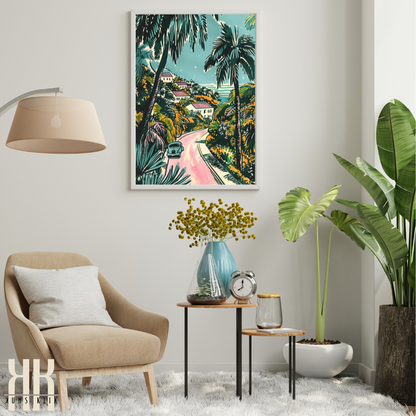 Old Havana-Inspired Wall Art – Tropical Architecture & Lush Palms