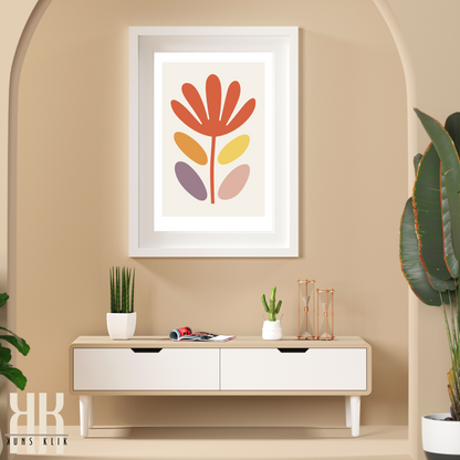 Contemporary Botanical Flat Floral Wall Art - 7