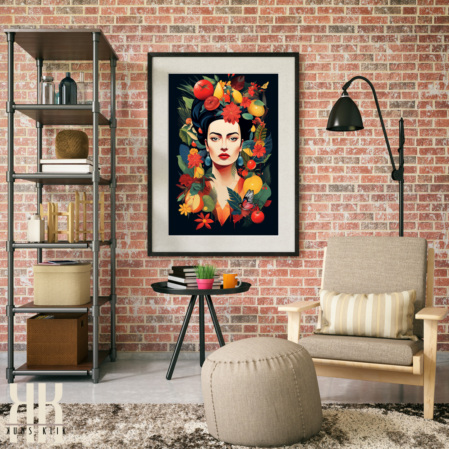 Frida Kahlo Bold Colourful Portrait Wall Art - 8