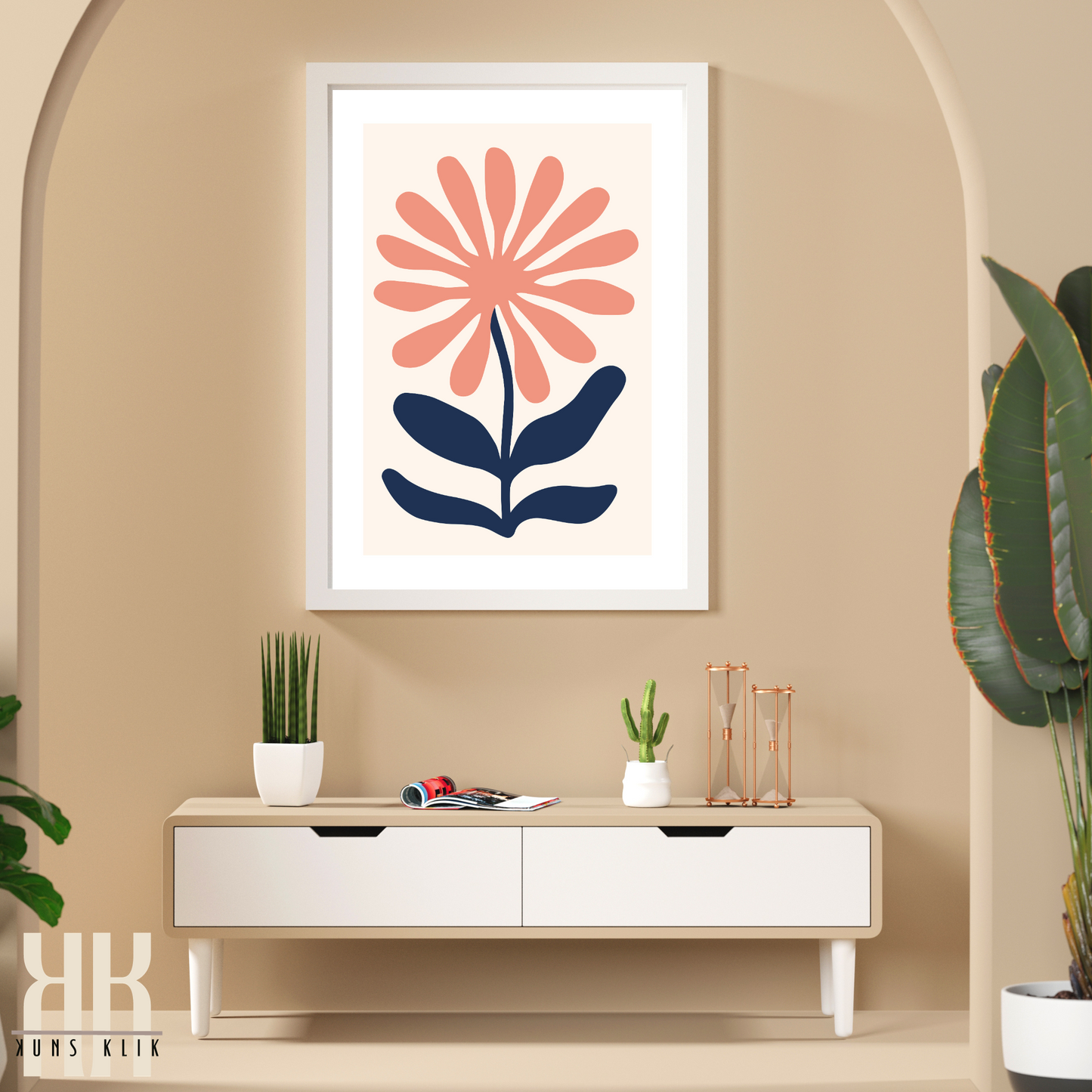 Contemporary Botanical Flat Floral Wall Art - 11