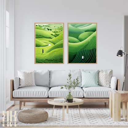 Modern Abstract Green Art