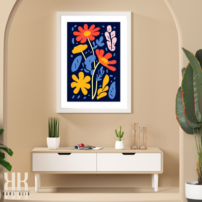 Contemporary Botanical Flat Floral Wall Art - 24