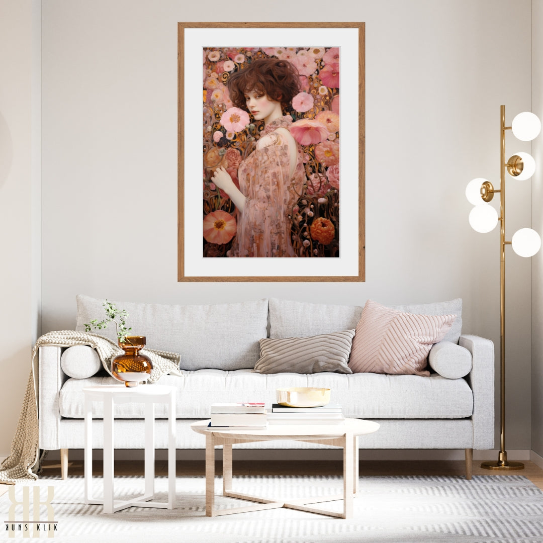 Art Nouveau Gustav Klimt Inspired Art Print