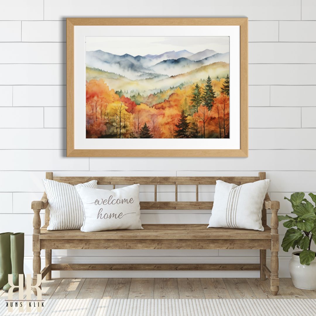 Autumn Mountains Landscape Wall Art