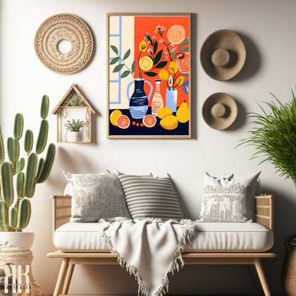 Colourful Contemporary Wall Art Poster - 34