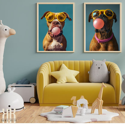 Bright and Bold Animal Bubble Gum Art