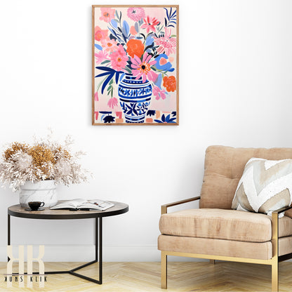 Vibrant Flower Bouquet Contemporary Wall Art - 3