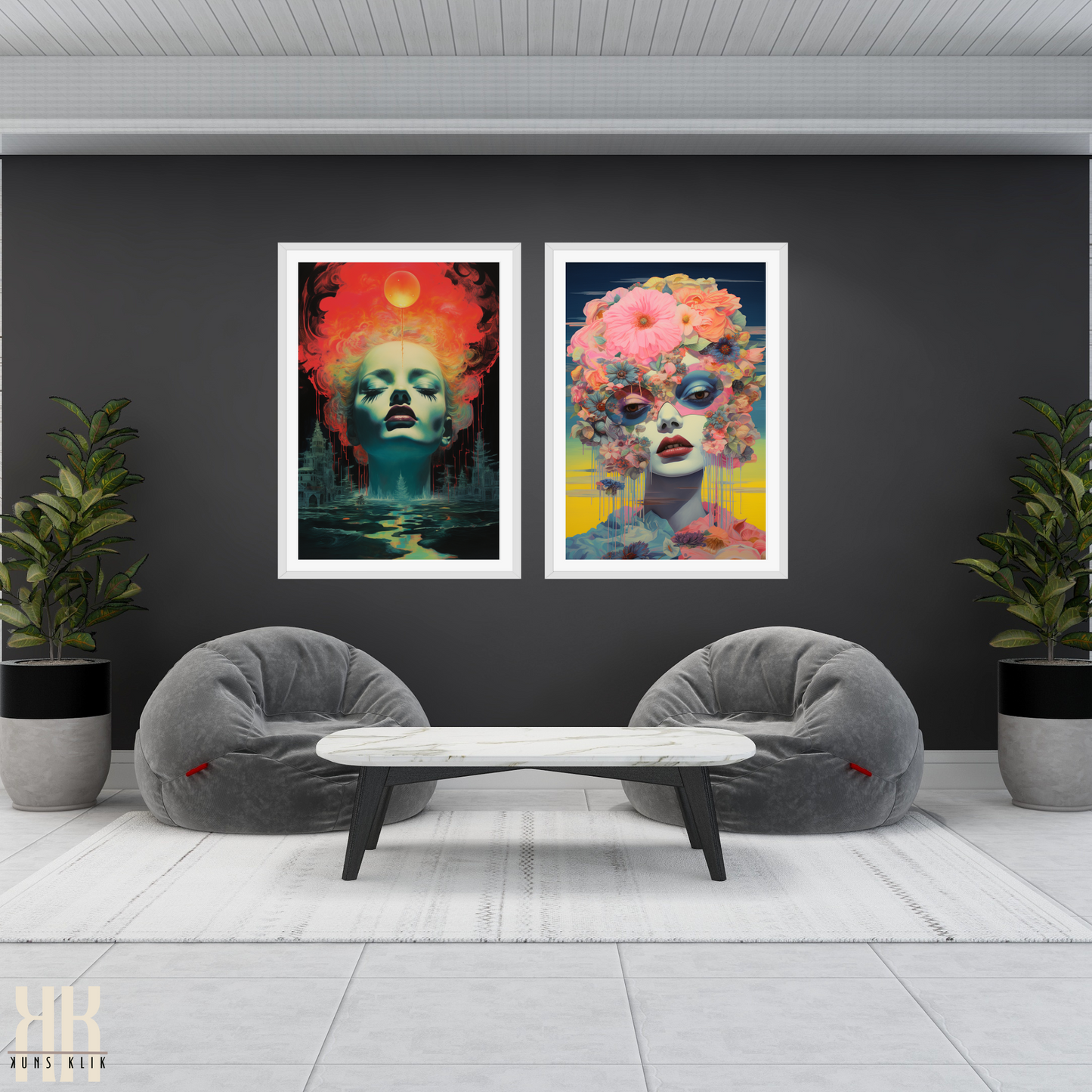 Vibrant Surrealist Dreamscapes Art Print