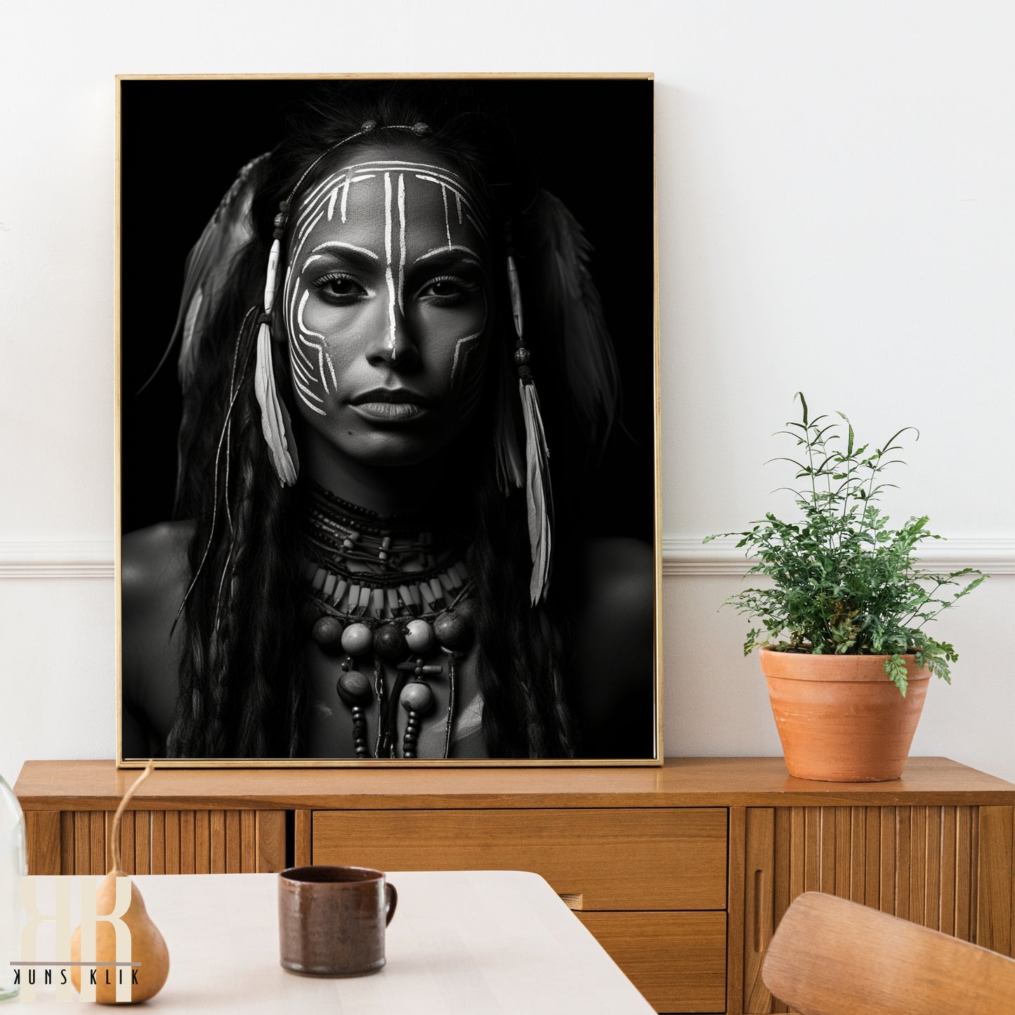 Tribal Woman Black and White Photography Print - 6