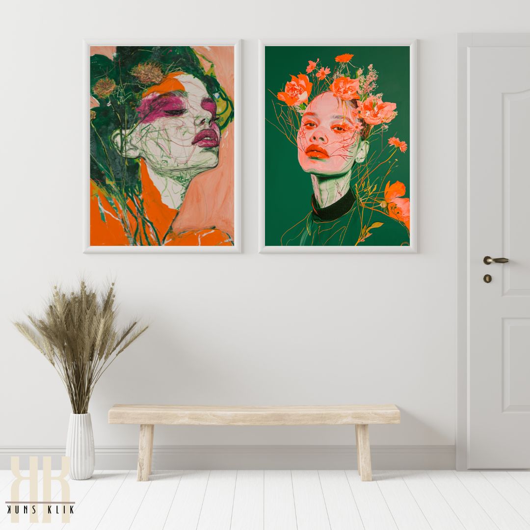 Colorful Floral and Fashion-Inspired Art