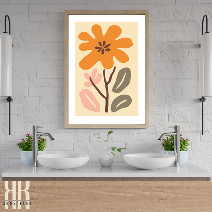 Contemporary Botanical Flat Floral Wall Art - 14