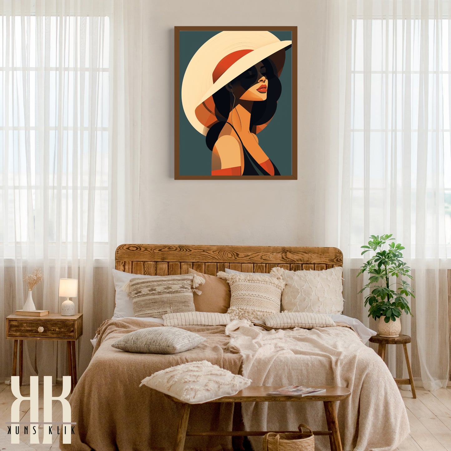 Chic Minimalist Abstract Female Wall Art - 7