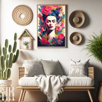 Maximalist Frida Kahlo Wall Art Print