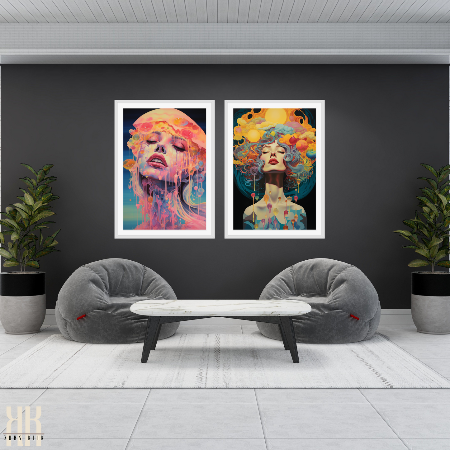 Trippy Psychedelic Wall Art Print