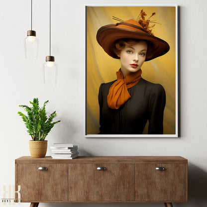 Vintage Elegant Woman Portrait Prints - 4