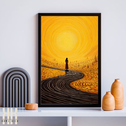 Abstract Landscape with Path Wall Art Print