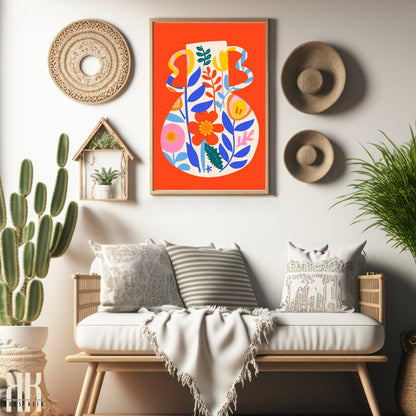 Colourful Contemporary Wall Art Poster - 19