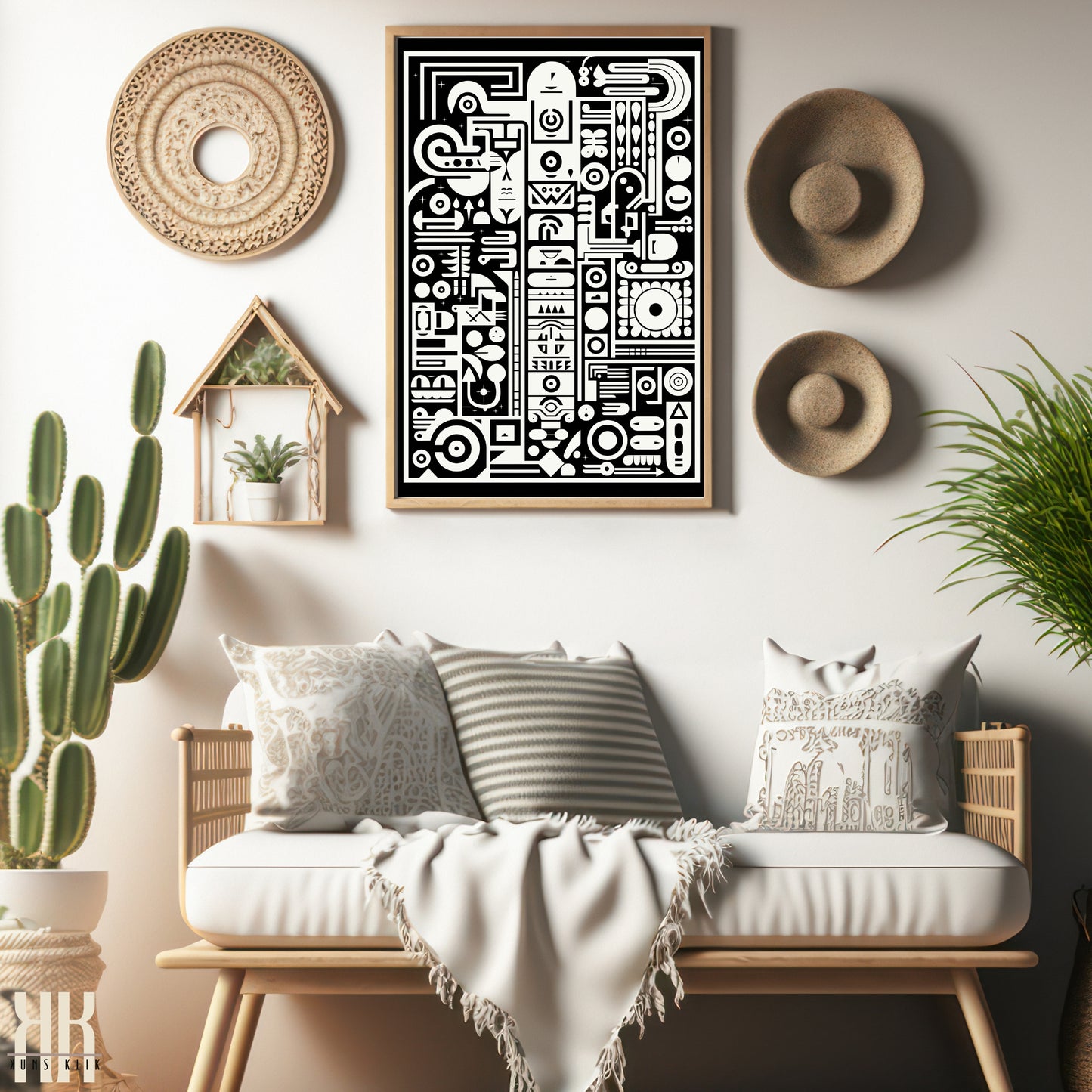 Modern Abstract Circuitry Pattern Art - 12