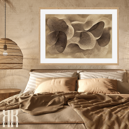 Abstract Topographic Line Art – Nature-Inspired Minimalist Print