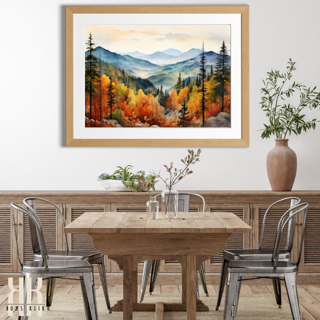 Rich Fall Colour Landscape Print Art