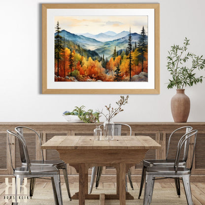 Rich Fall Colour Landscape Print Art