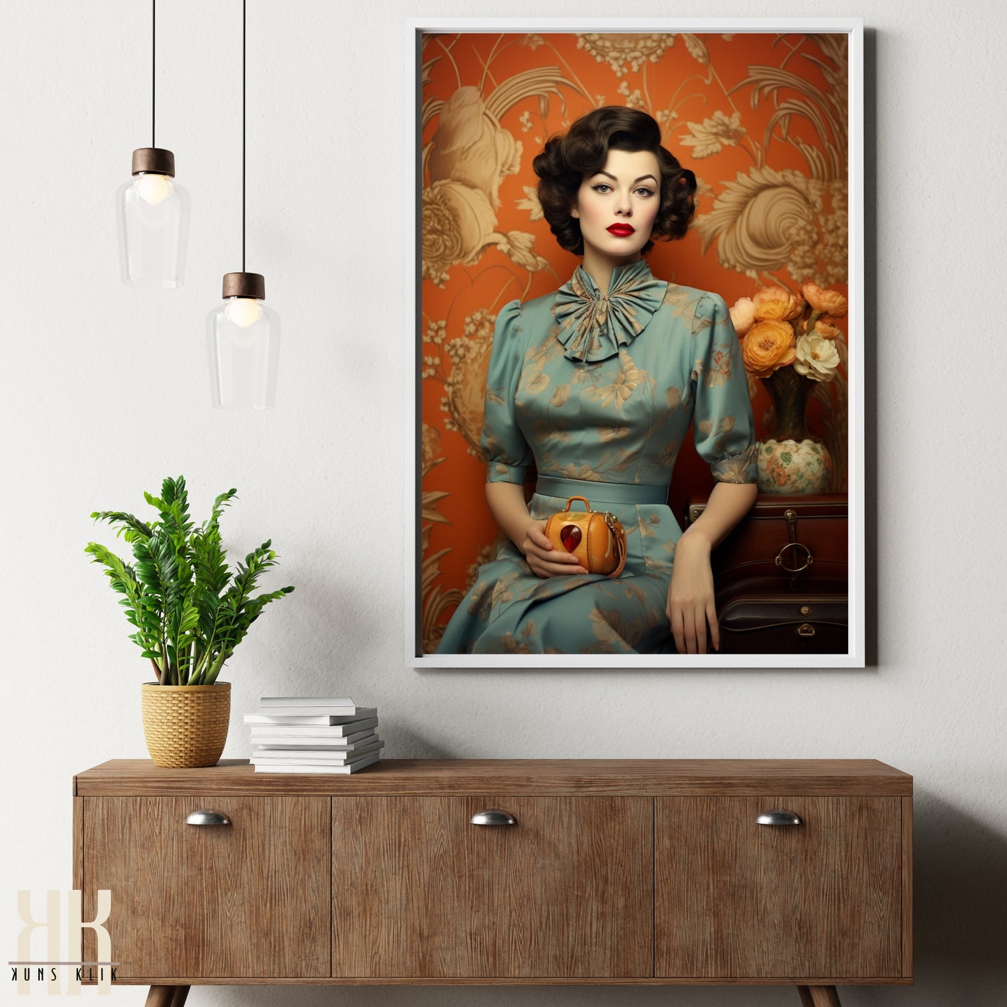 Vintage Elegant Woman Portrait Prints - 8