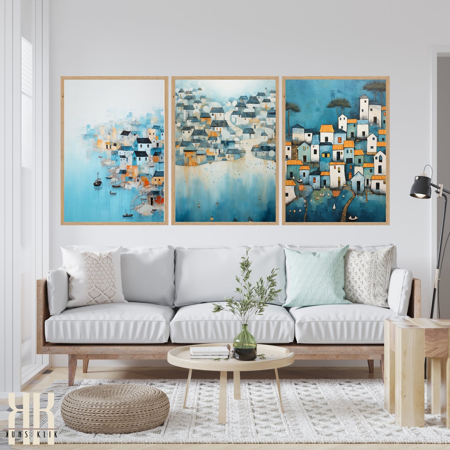 Nautical Theme Coastal Town Artwork - 8