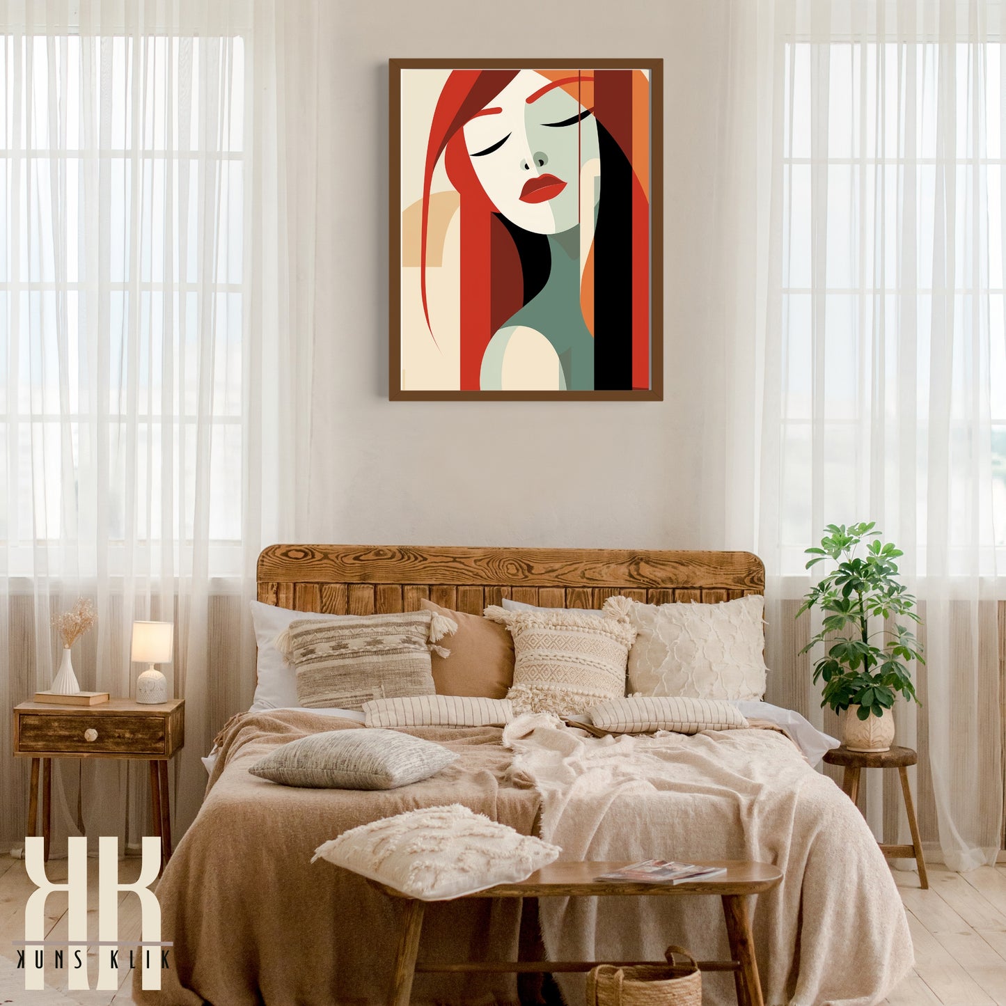 Chic Minimalist Abstract Female Wall Art - 8