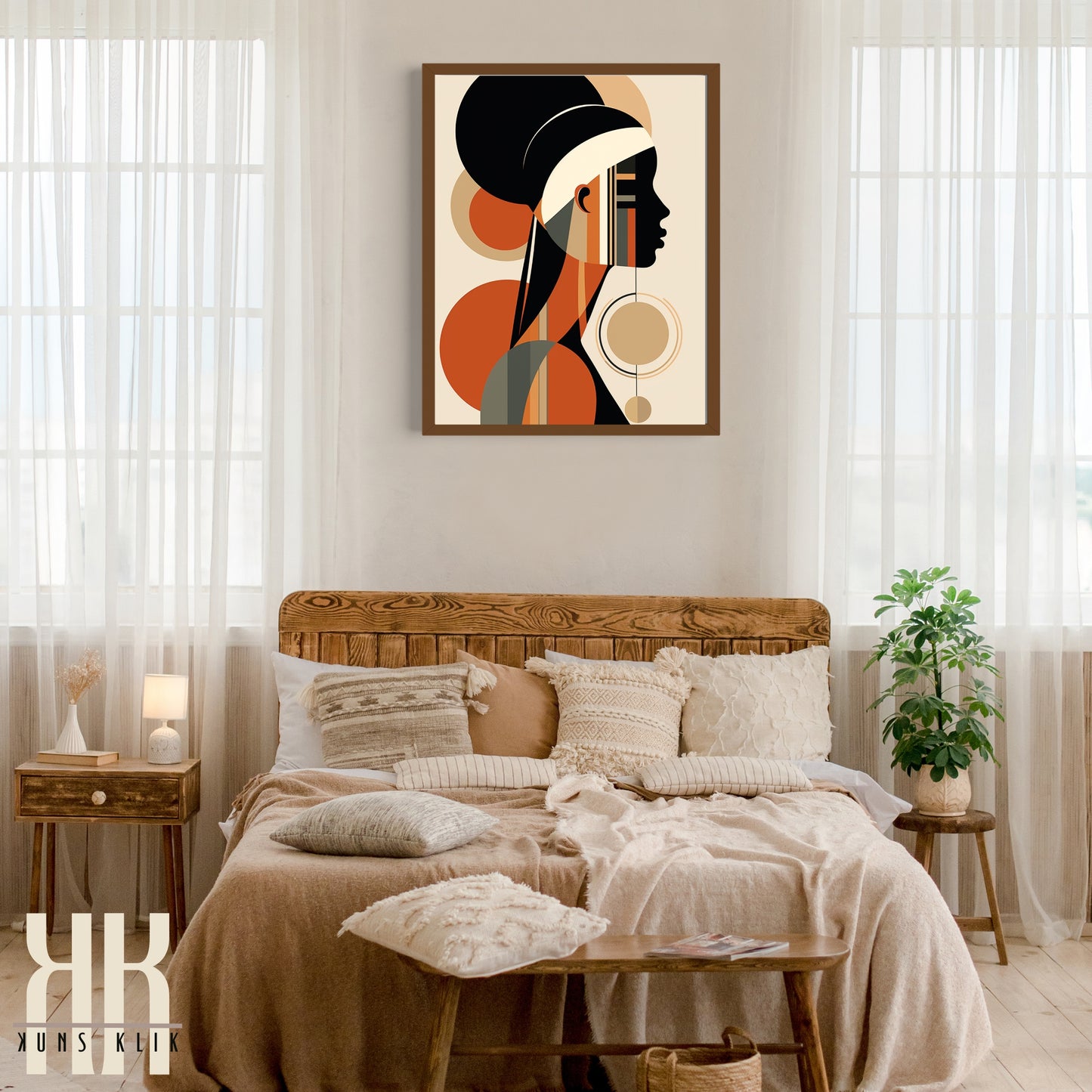 Chic Minimalist Abstract Female Wall Art - 2