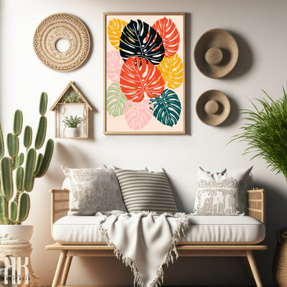 Colourful Contemporary Wall Art Poster - 6