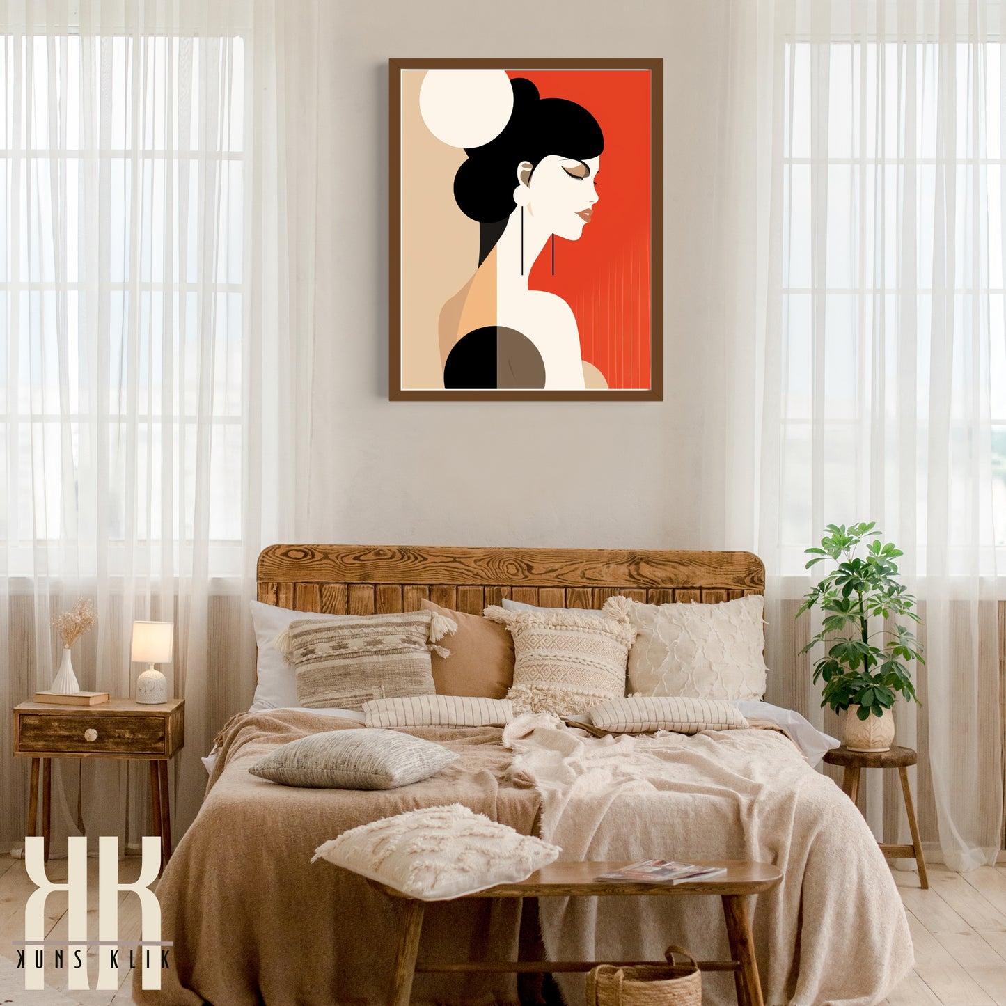 Chic Minimalist Abstract Female Wall Art - 11