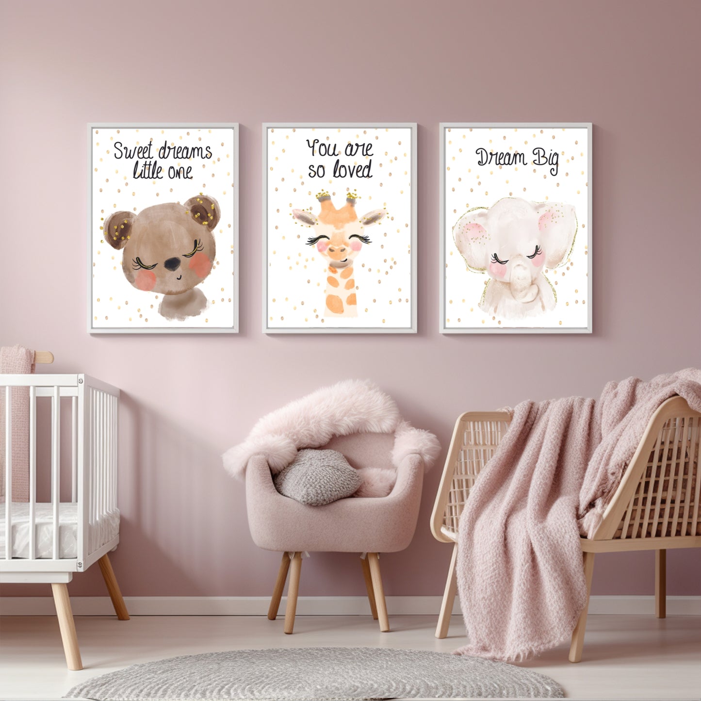 Watercolour Nursery Kids Art 3 Piece Set - 4