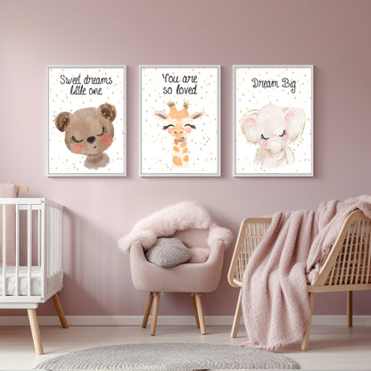 Watercolour Nursery Kids Art 3 Piece Set - 4