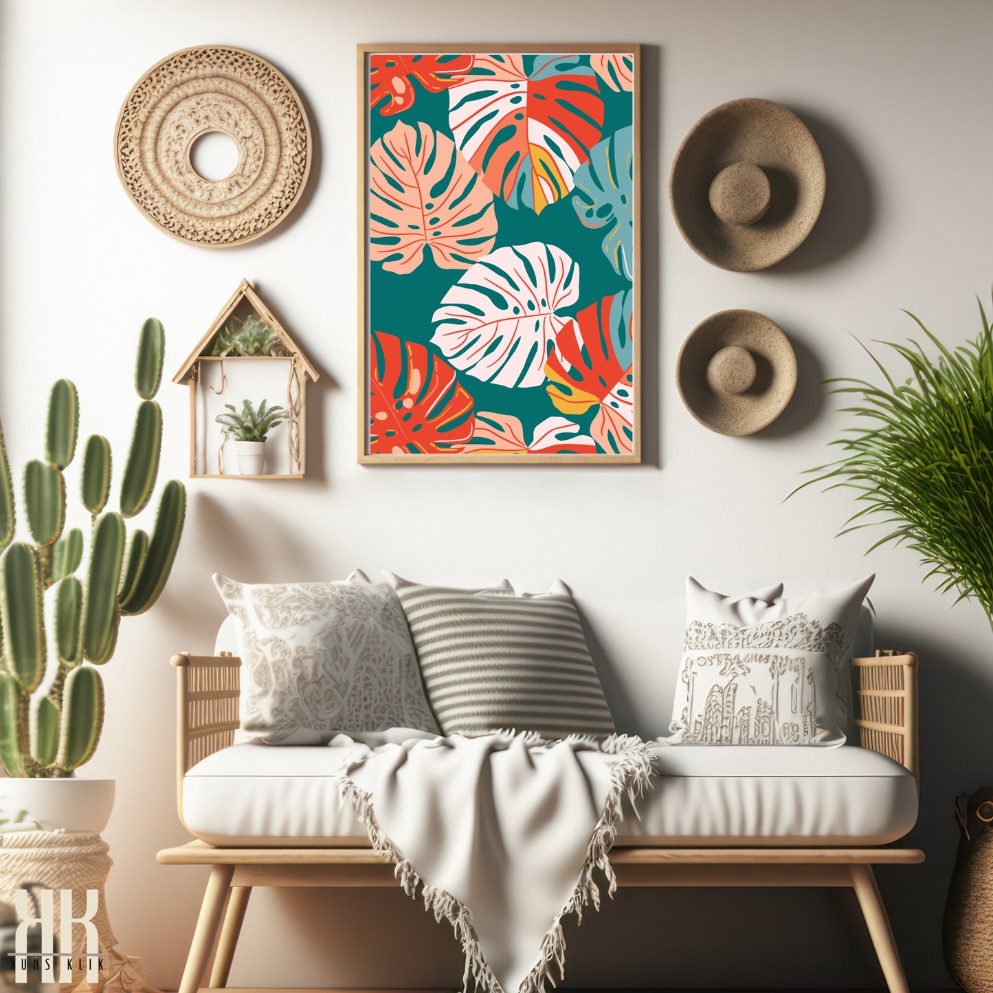 Colourful Contemporary Wall Art Poster - 1