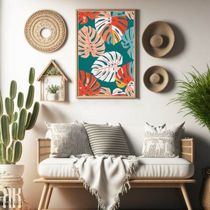 Colourful Contemporary Wall Art Poster - 1