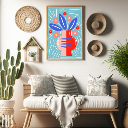 Colourful Contemporary Wall Art Poster - 13