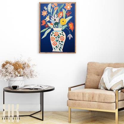 Vibrant Flower Bouquet Contemporary Wall Art - 5