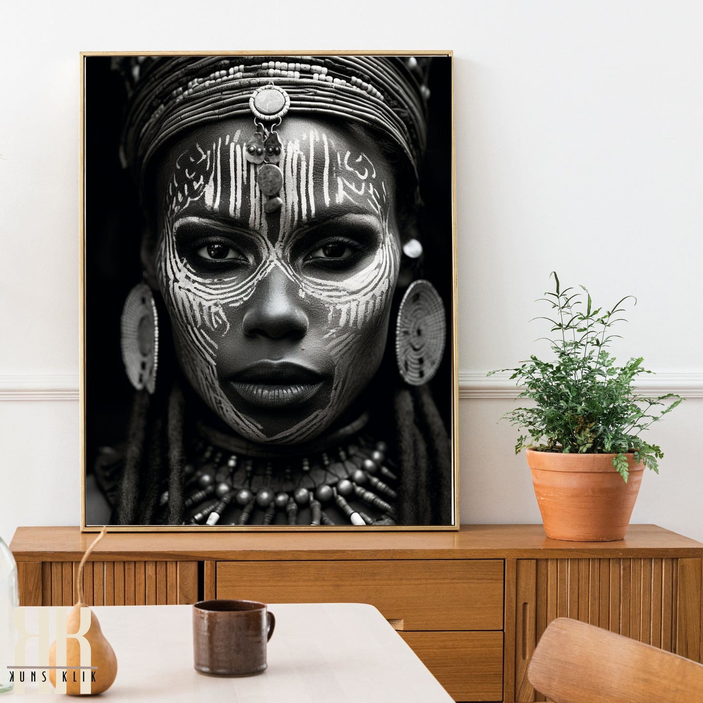 Tribal Woman Black and White Photography Print - 8