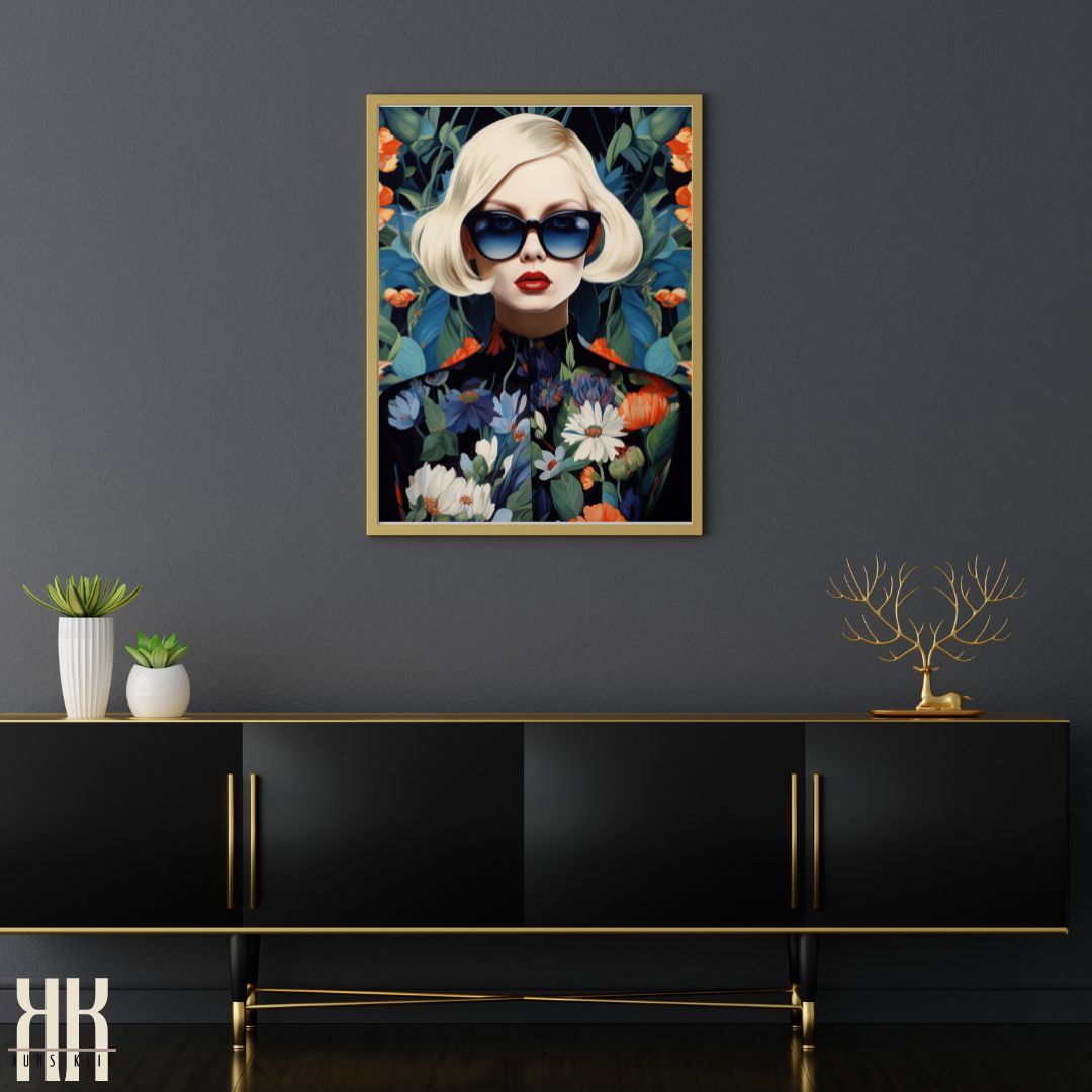 Chic Fashion Woman Wall Art Print