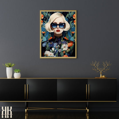 Chic Fashion Woman Wall Art Print