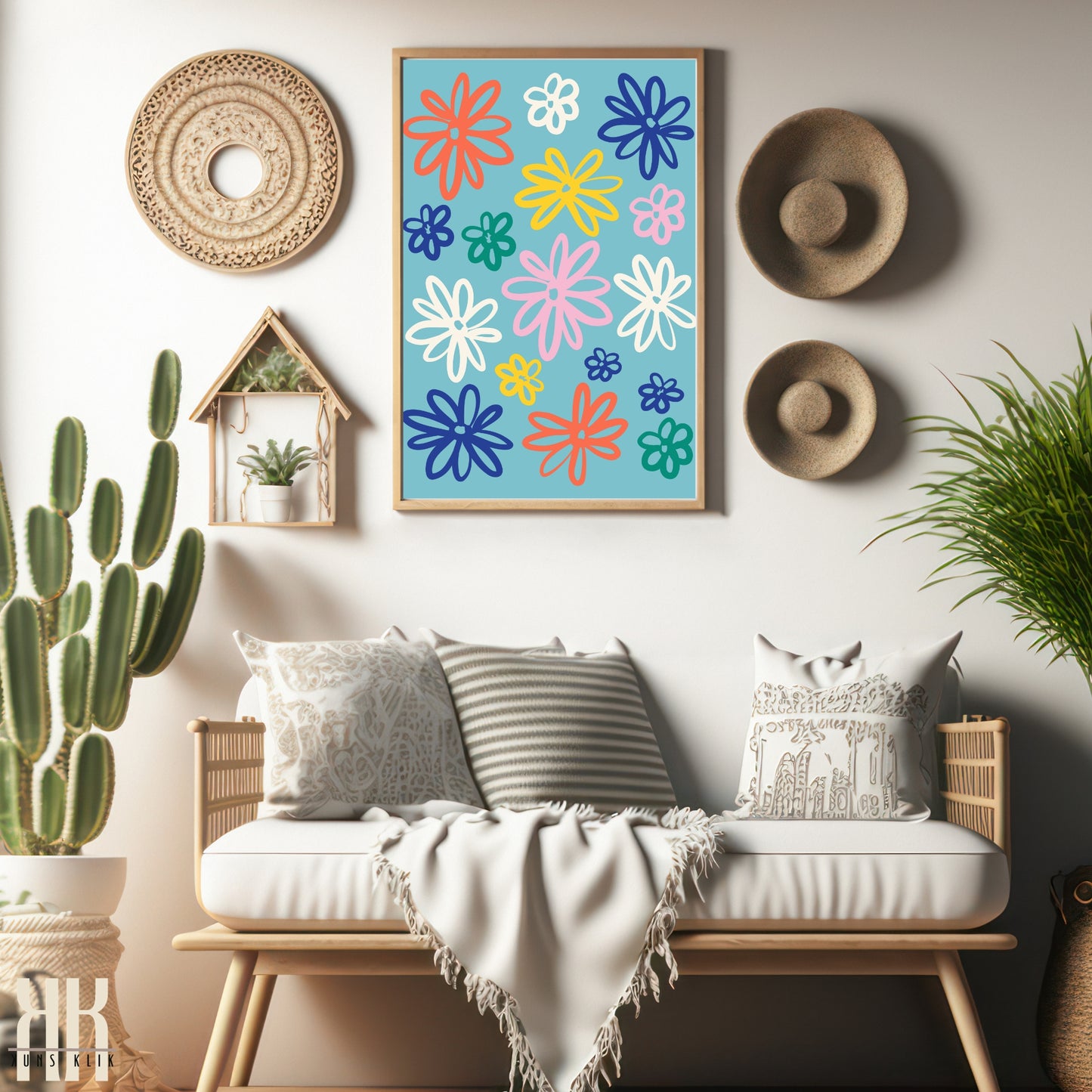 Colourful Contemporary Wall Art Poster - 39